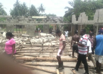 The Collapsed Church building in Ondo