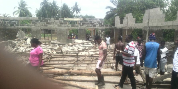 The Collapsed Church building in Ondo