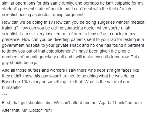 Schoolgirl dies in Benue state after being operated on by a lab scientist posing as a doctor