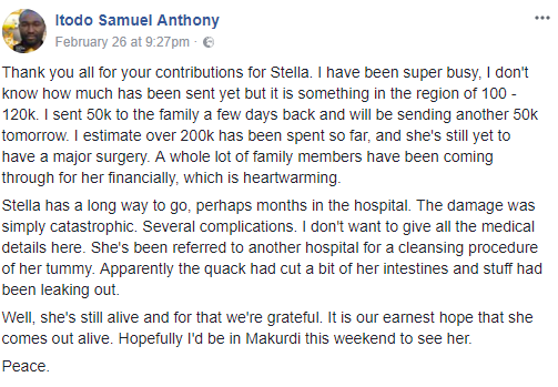 Schoolgirl dies in Benue state after being operated on by a lab scientist posing as a doctor