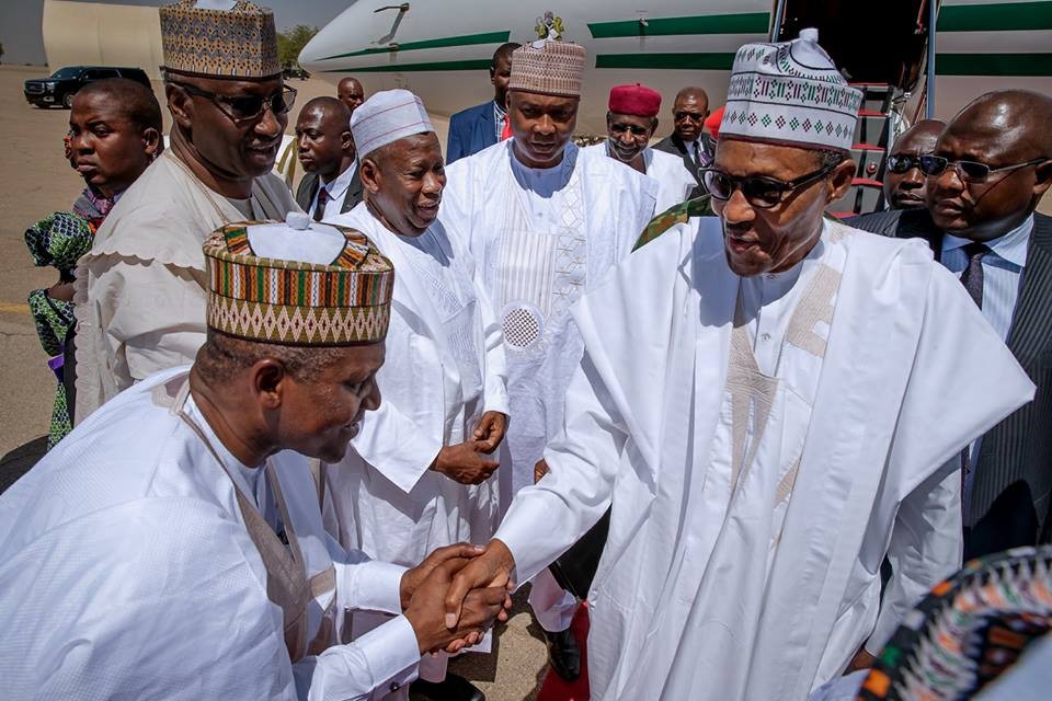 Photos: President Buhari, state governors, Senate President Bukola Saraki, Speaker Yakubu Dogara, others in Kano for Aliko Dangote