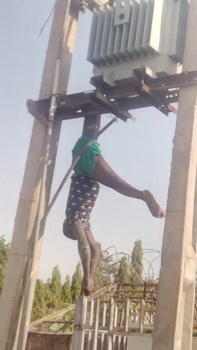 Man electrocuted while trying to steal transformer in Kaduna (graphic photos)