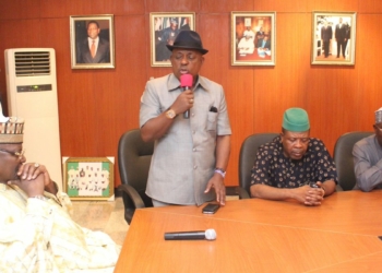 PDP Chairman, Uche Secondus in a meeting