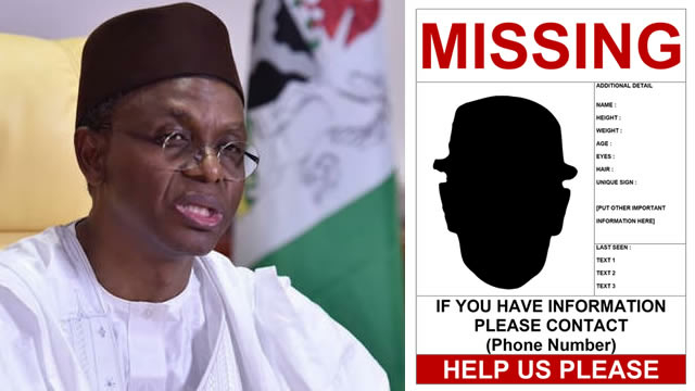 PDP declares El-Rufai Missing