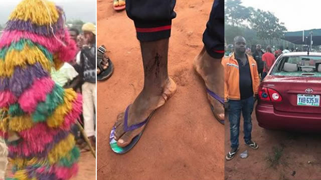 Masquerades invade Church in Anambra