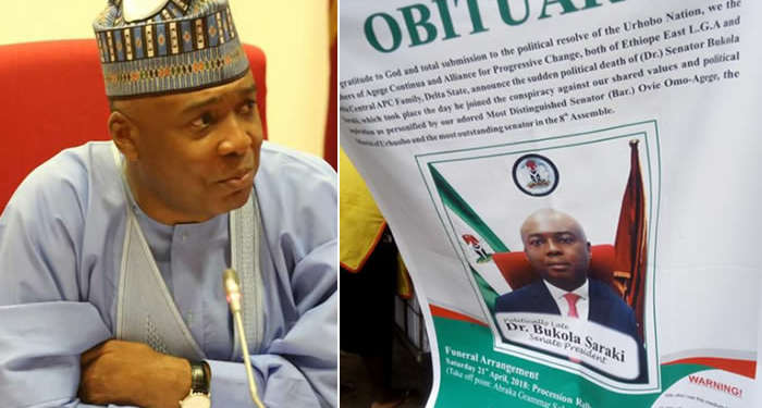 Bukola Saraki's ''obituary''