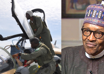 Nigeria Air force' Fighter Jet, President Muhammadu Buhari