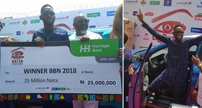 Miracle receives N25m prize, car