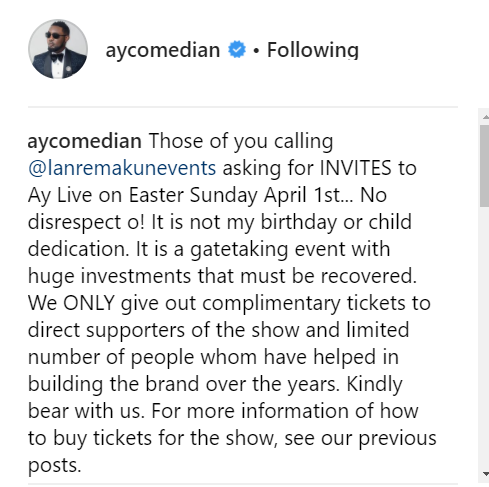 Industry sources say AY and his brother Lanre Makun nearly came to blows back-stage at AY Live?