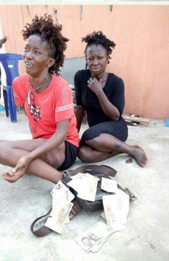 Two suspected female thieves apprehended, beaten to pulp and almost set ablaze in Onitsha (photos)