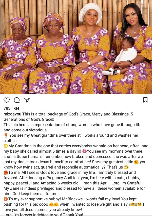  Check out beautiful Nigerian five generations photos of daughter, mother, grandmother, great-grandmother and great-great-granddaughter