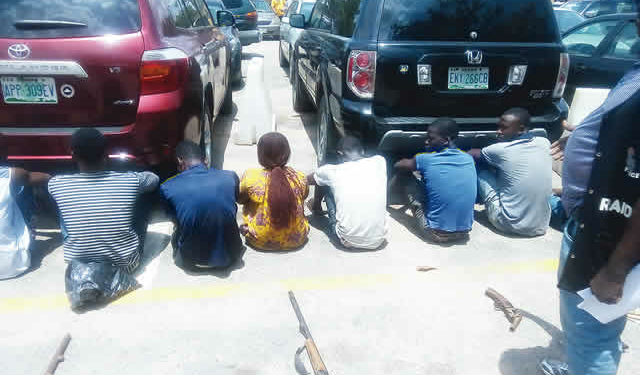 The suspects, arrested Eiye Cult members