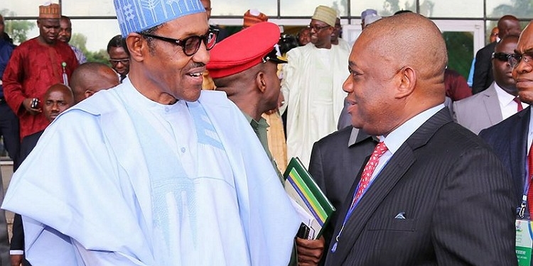 President Muhammadu Buhari, Former Abia state governor, Orji Uzor Kalu