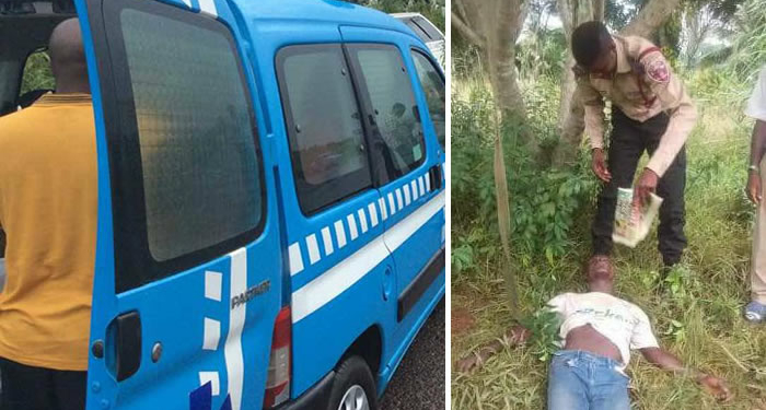 FRSC officials rescue suicidal man from hanging himself on a tree in Kogi state