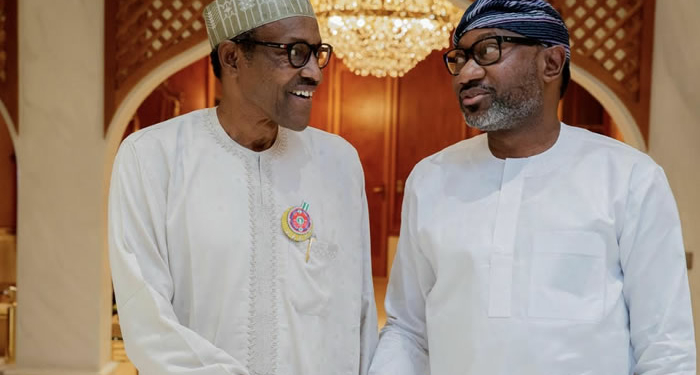 President muhammadu Buhari, Billionaire Femi otedola