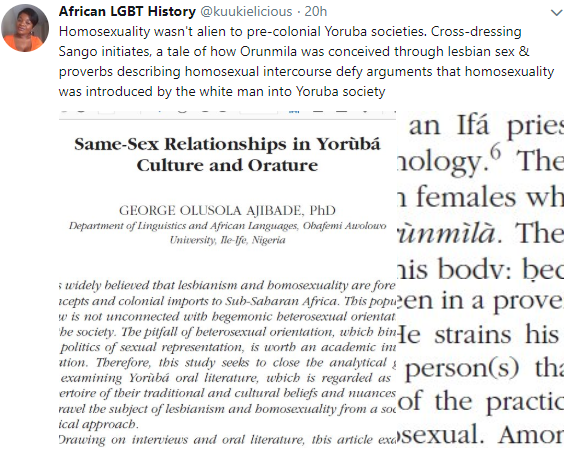 Ghanaian LGBT historian says Homosexuality wasn