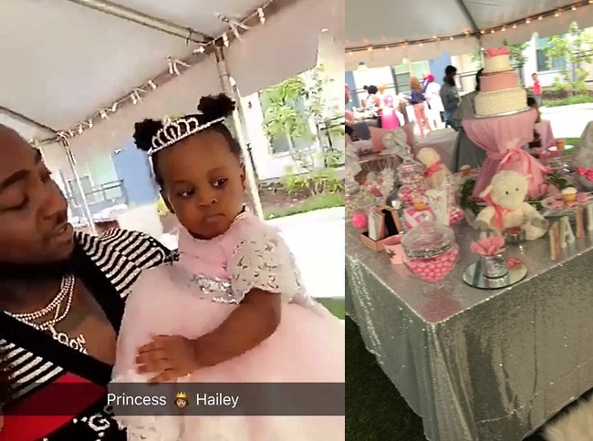Davido throws 1st birthday party for his daughter, Hailey, in Atlanta (photos)