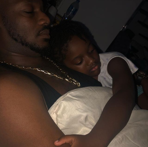 Annie Idibia shares adorable photo of her youngest daughter cuddling up to her "first love"