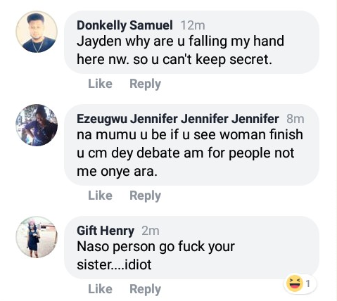 Nigerians on Facebook attack man who shared photo of a woman he allegedly slept with and gave a N20,000 sex fee