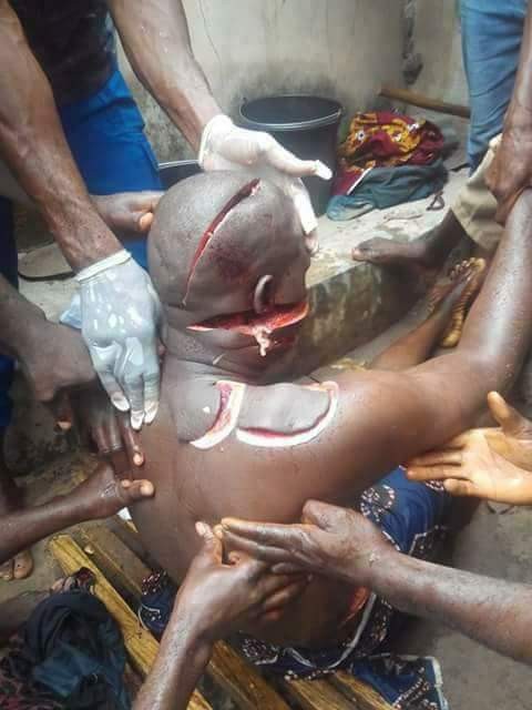  Very graphic photos: Man brutally hacked to death by unknown assailants in Nasarawa State