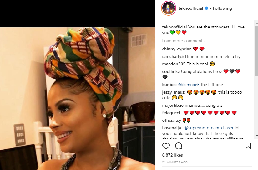 Tekno and his girlfriend, Lola Rae just welcomed a child