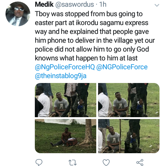 Lagos police arrest man rushing home to see his dying dad because he had four phones with him