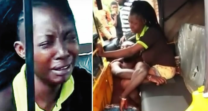 Olamide confessing with the corpse of her late husband