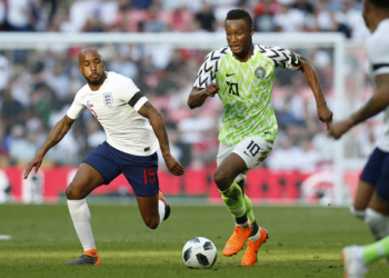 Mikel Obi during friendly game, Nigeria Vs England