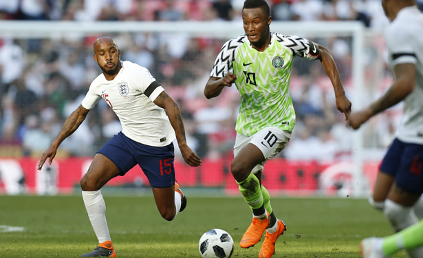 Mikel Obi during friendly game, Nigeria Vs England