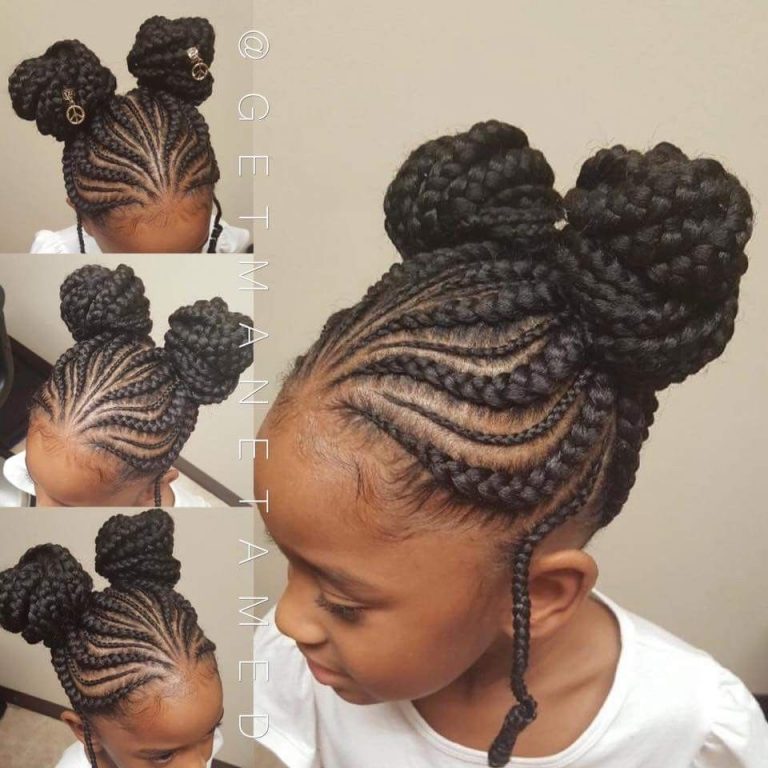 5 Beautiful Ghana Weaving Hairstyles For Kids
