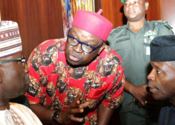 Gov. Ayodele Fayose with VP Yemi Osinbajo