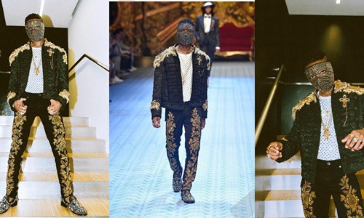 wizkid dolce and gabbana show