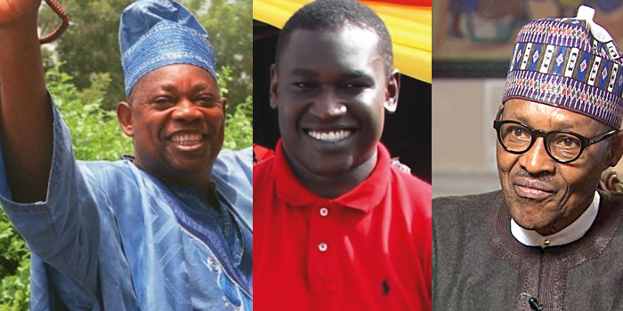 MKO Abiola, Abdulmumin Abiola and President Muhammadu Buhari