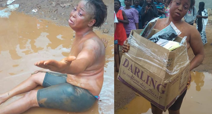 Woman paraded for stealing hair extension