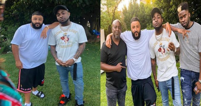 Davido hangs out with DJ Khaled at his mansion in US