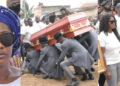 Mercy Johnson's mother'sburial