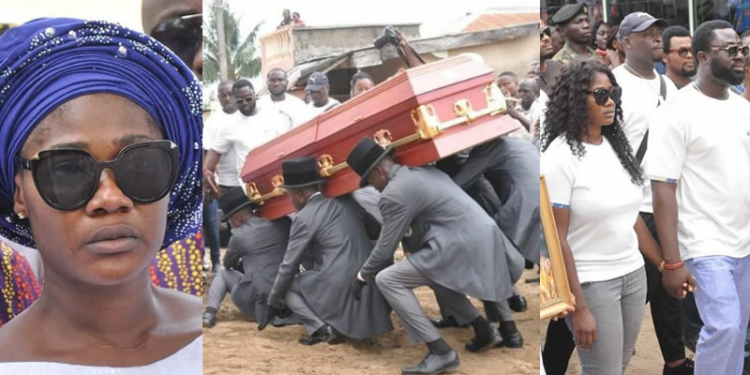 Mercy Johnson's mother'sburial