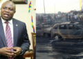 Gov. Ambode, Scene of Tanker fire at Otedola Bridge, Berger, Lagos State