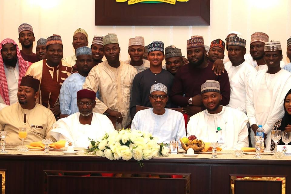 Photos: President Buhari breaks Ramadan fast with Tobi Bakre, Sound Sultan, Tania Omotayo, Kunle Afolayan, others