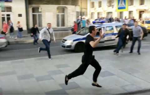 Taxi ploughs into crowd of "World Cup fans" in Moscow leaving eight injured