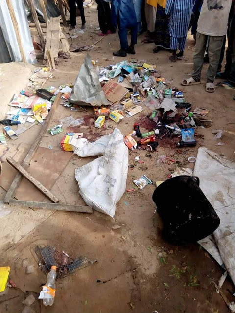Photos from the scene of explosion that rocked Borno Village