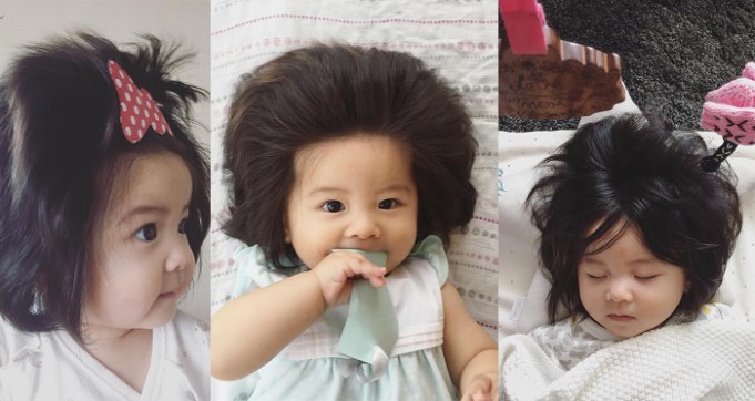 Checkout the hair of this six-months-old baby that has gone viral (Photos)