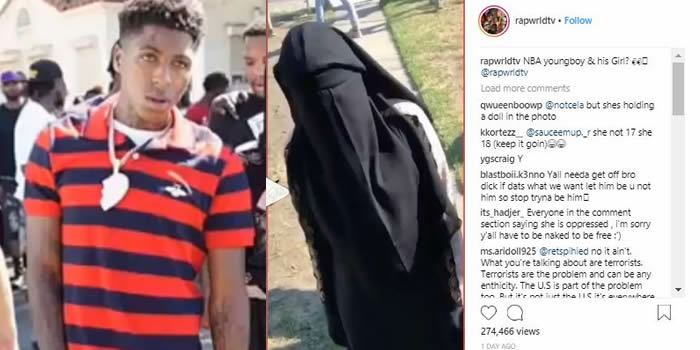 NBA Youngboy Girl-Friend wears Burka
