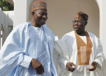Goodluck Jonathan and Olusegun Obasanjo