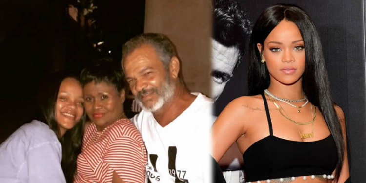 Rihanna and parents