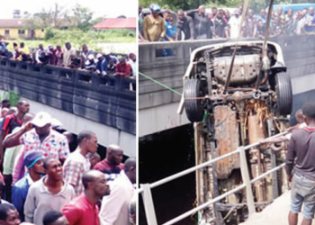 Vehicle plunges into Agbarho River
