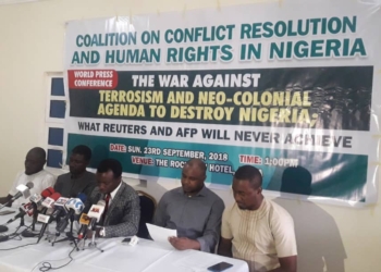 Coalition on Conflict Resolution and Human Rights in Nigeria in a meeting