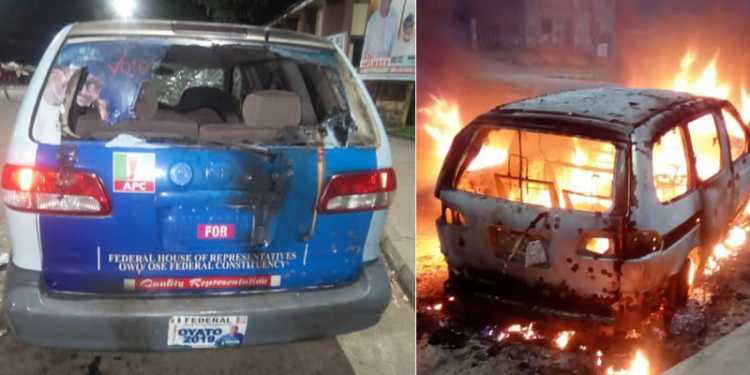 APC campaign vehicle vandalized