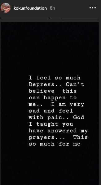 I Feel Like Committing Suicide - CEO Kokun Foundation