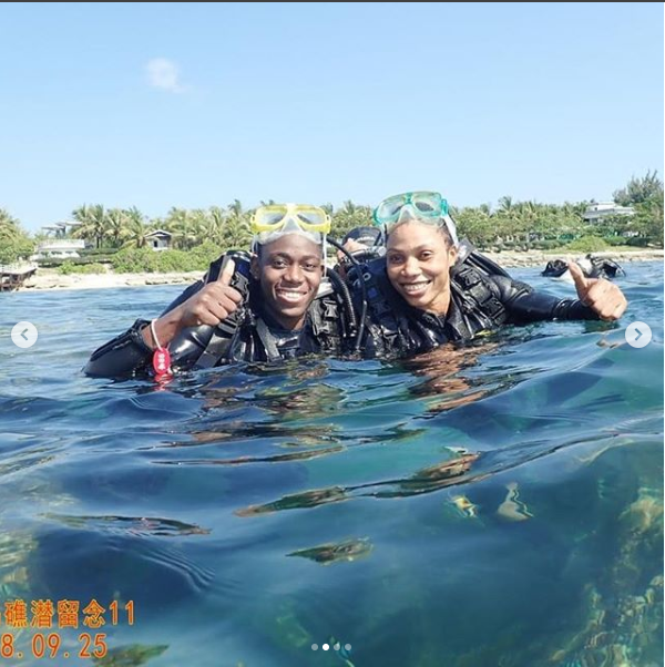 Super Falcons Stars Asisat Oshoala and Onome Ebi go scuba diving in China (Photos)
